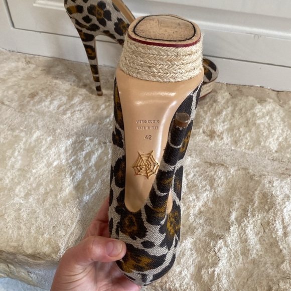 🕷️ Charlotte Olympia Dolly Leopard Canvas Platform - Picture 6 of 7